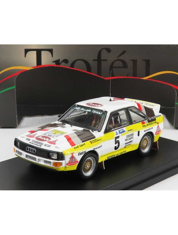 AUDI - QUATTRO SPORT N 5 RALLY SWEDEN 1985 W.ROHRL - C.GEISTDORFER - WHITE YELLOW BROWN