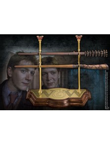 Harry Potter Bacchette Magiche Gemelli Weasley con Espositore Noble Collection