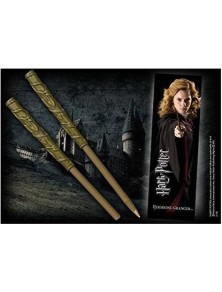 Harry Potter Penna e Segnalibro Bacchetta Hermione Granger Noble Collection