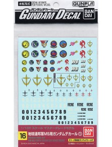 GUNDAM MASTER GRADE MG MODEL KIT DECAL 16 MULTI FEDERATION ACCESSORI BANDAI