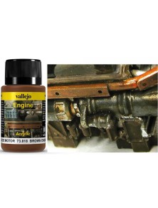 VALLEJO WEATHERING BROWN ENGINE SOOT 40ML 73818 COLORI VALLEJO