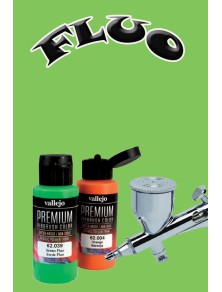 VALLEJO PREMIUM AIRBRUSH GREEN FLUO 62039 COLORI VALLEJO