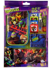 KIT 16 ACCESSORI NINJA TURTLES ALL DS CUSTODIE/PROTEZIONE