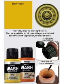 VALLEJO MODEL WASH DARK YELLOW 76503 COLORI VALLEJO