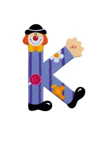 Trudi Sevi 81747 - Letteraa K In Legno A Forma Di Clown Viola 8 Cm Decorazione