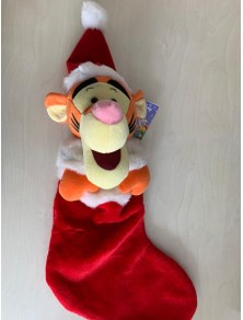 CALZA BEFANA CON PELUCHE WINNIE THE POOH TIGRO ADDOBBI DECORAZIONI NATALE Natale