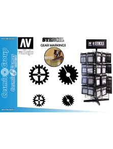 STENCIL STSF001 GEAR MARKINGS 125 ACCESSORI PER MODELLISMO VALLEJO VALLEJO