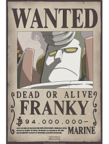 One Piece - Poster Ricercato "Wanted Franky" 52 x 35 cm AbyStyle