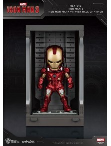 Iron Man 3 Statua Sala Delle Armature Mark VII Figura 8cm Mini Uova Beast Kingdom