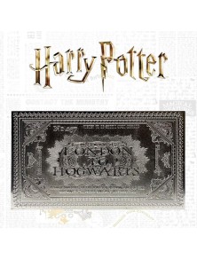 Harry Potter Replica Biglietto del Treno per Hogwarts Placcato Argento Edizione Limitata