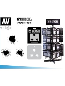 STENCIL STTX005 PAINT STAINS ACCESSORI PER MODELLISMO VALLEJO VALLEJO