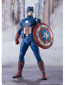 Avengers Assemble Figura Captain America Shf 15 cm Bandai