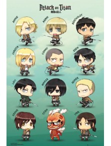 Attack On Titan Poster Pack Chibi Characters 61 X 91 Cm (5) GB eye