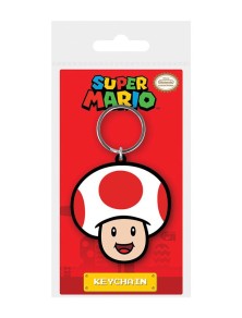 Super Mario Rubber Portachiavi Toad 6 Cm Pyramid International