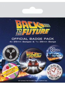 Ritorno Al Futuro Spilla Badges 5-pack Delorean Pyramid International