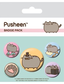 Pusheen Spilla Badges 5-pack Fancy Pyramid International