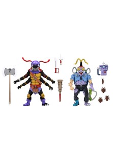 Tartarughe Ninja Cartoon Antrax & Scumbug 2pack Af Action Figura Neca