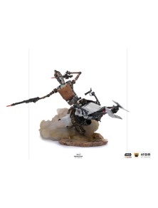 Star Wars The Mandalorian Deluxe Art Scale Statua 1/10 Ig-11 e Il Bambino (Grogru) 20 Cm Iron Studios