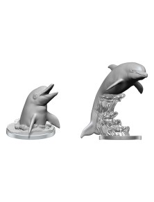 Wizkids Deep Cuts Unpainted Miniature Dolphins Case (6) Wizkids