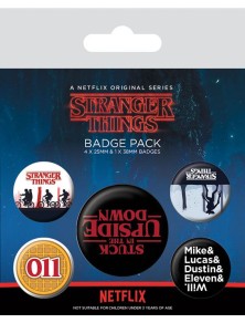 Stranger Things Pin-Back Buttons 5-Pack Upside Down Pyramid International