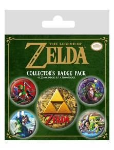 Legend Of Zelda Pin-Back Buttons 5-Pack Classics Pyramid International