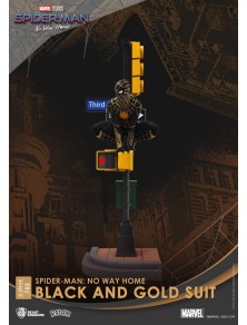 Spider-man: No Way Home D-stage Pvc Diorama Spider-man Black E Gold Suit 25 Cm Beast Kingdom Toys