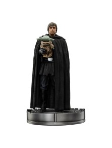 Star Wars The Mandalorian Art Scale Statua 1/10 Luke Skywalker E Grogu 21 Cm Iron Studios