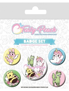 Tasty Peach Pin-Back Buttons 5-Pack Pyramid International