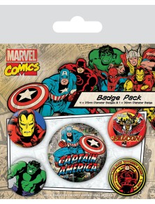 MARVEL (CAPTAIN AMERICA) BADGE PACK SPILLA PYRAMID INTERNATIONAL