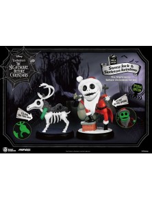 Nightmare Before Christmas Mini Uova Attack Figura 2-pack Santa Jack & Skeleton Reindeer 8 Cm Beast Kingdom Toys