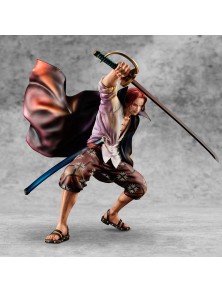 One Piece Statua Shanks con Capelli Rossi Edizione P.o.p 21 Cm Megahouse