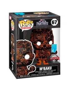 Pop Figura Marvel Black Panther M Baku Artist + Case Esclusiva Funko