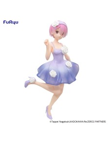 Re:zero Trio-try-it Bunnies Pvc Statua Ram Flower Dress 21 Cm Furyu