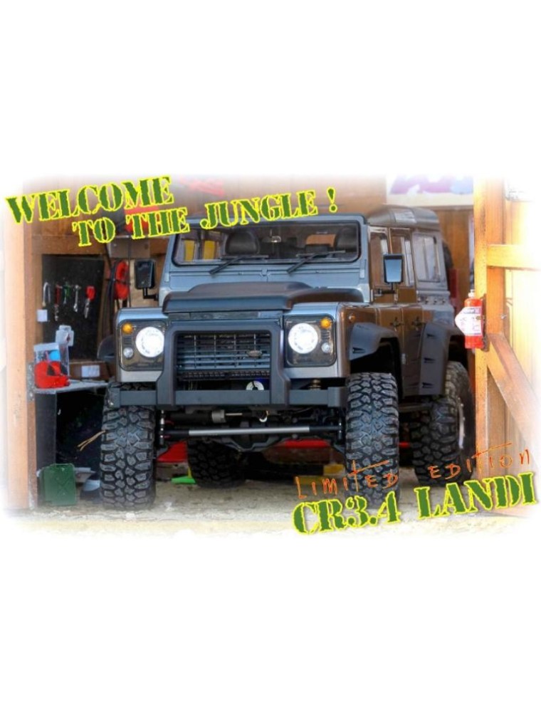 ABSIMA - Landi CR4 grigio scaler 1/10 montato Land Rover Defender