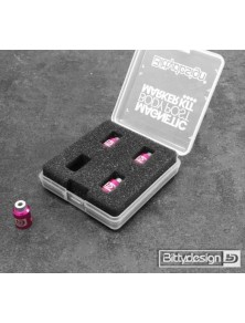 Bitty Design - Kit di magneti 4pz 1/10 pink per forare le carrozzerie