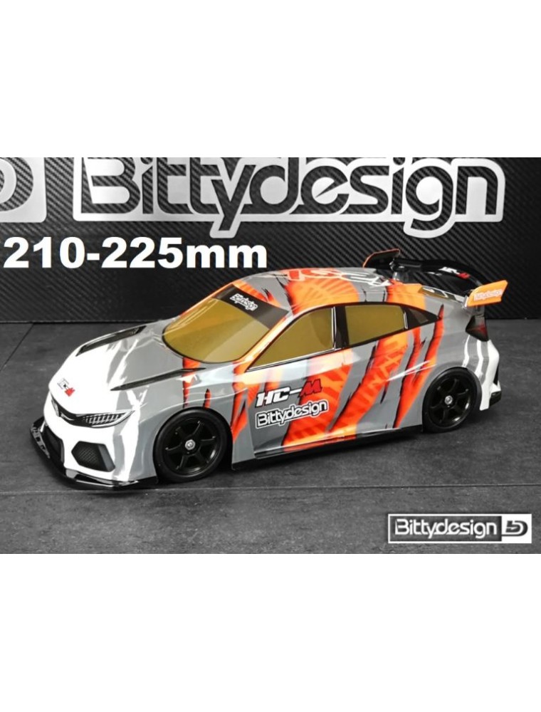 Bitty Design - Carrozzeria Mini HC-M 210-225mm 1/10 per mini Tamiya