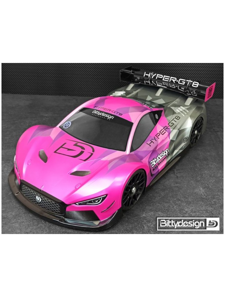 Bitty Design - Carrozzeria Hyper GT8 1/8 GT Rally Game 325-330mm trasparente