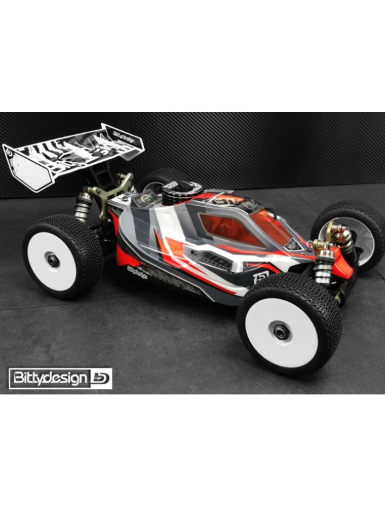 Bitty Design - Carrozzeria VISION per Kyosho MP10 1/8  Pre-tagliata trasparente