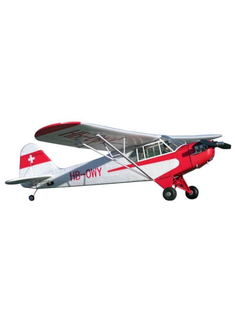 FMS - Piper J3 Cub V3 bianco e rosso 1400mm con galleggianti