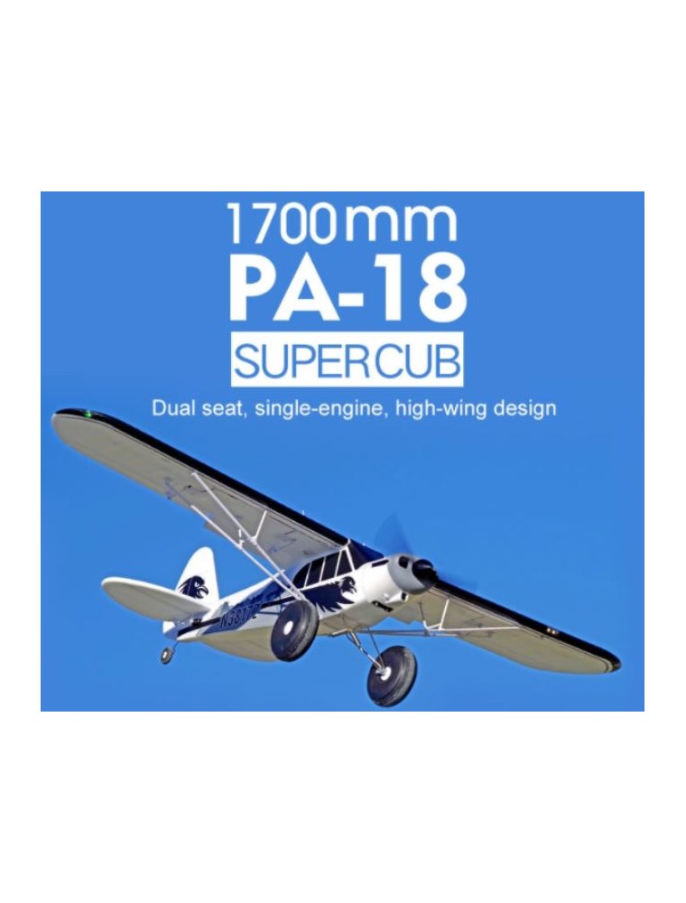 FMS - PA-18 Super Cub PNP 1700MM con galleggianti e giroscopio