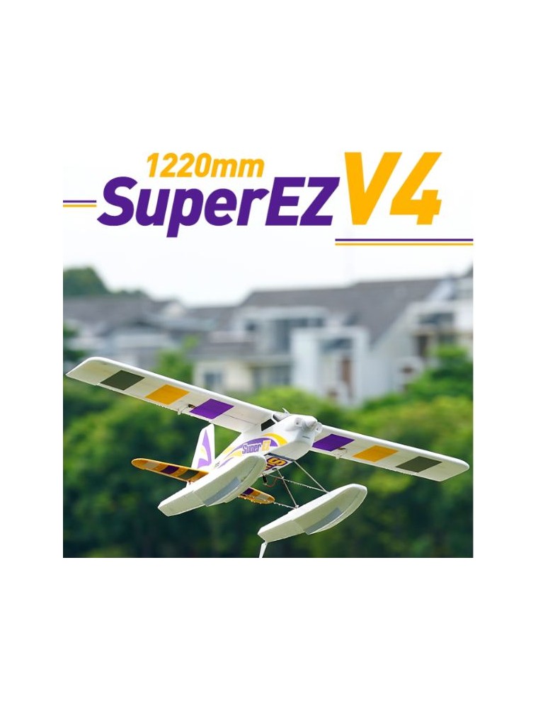 FMS - Super EZ V4 kit PNP 1220mm con galleggianti e giroscopio inclusi