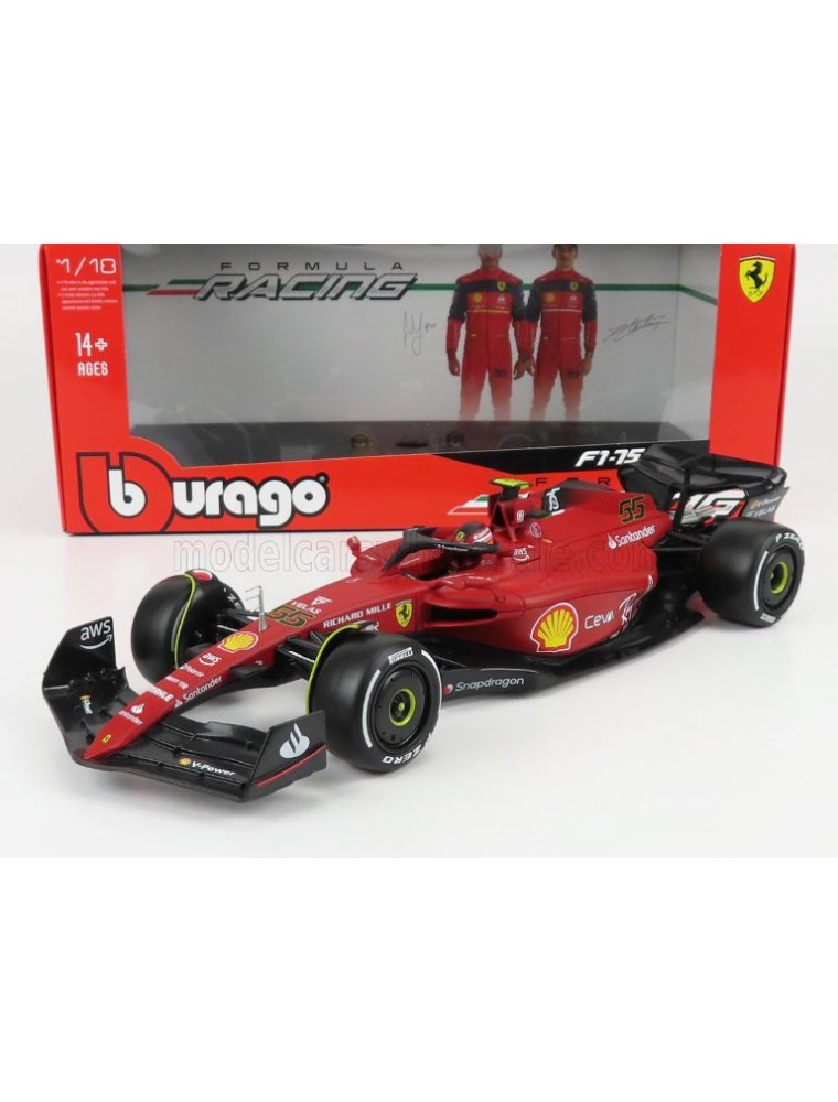 Bburago - Ferrari F1-75 2022 Carlo Sainz 1/18 n55 Scuderia Ferrari