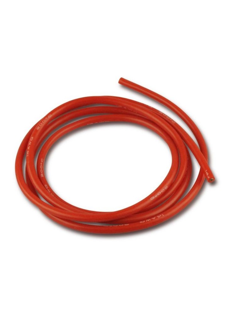 Yuki Model - CAVO AL SILICONE ROSSO  2,5mmq LUNGO 1mt 14AWG