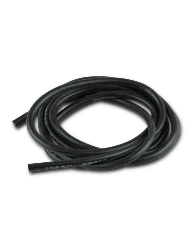 Yuki Model - CAVO AL SILICONE NERO   2,5mmq LUNGO 1mt 14AWG