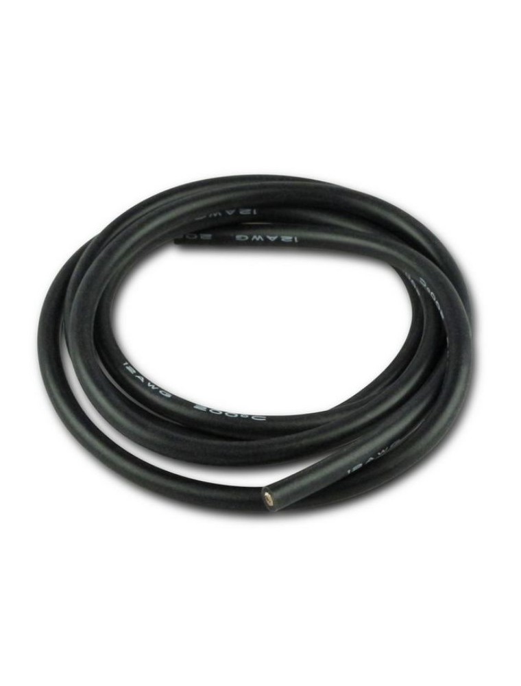 Yuki Model - CAVO AL SILICONE NERO     4mmq LUNGO 1mt 12AWG