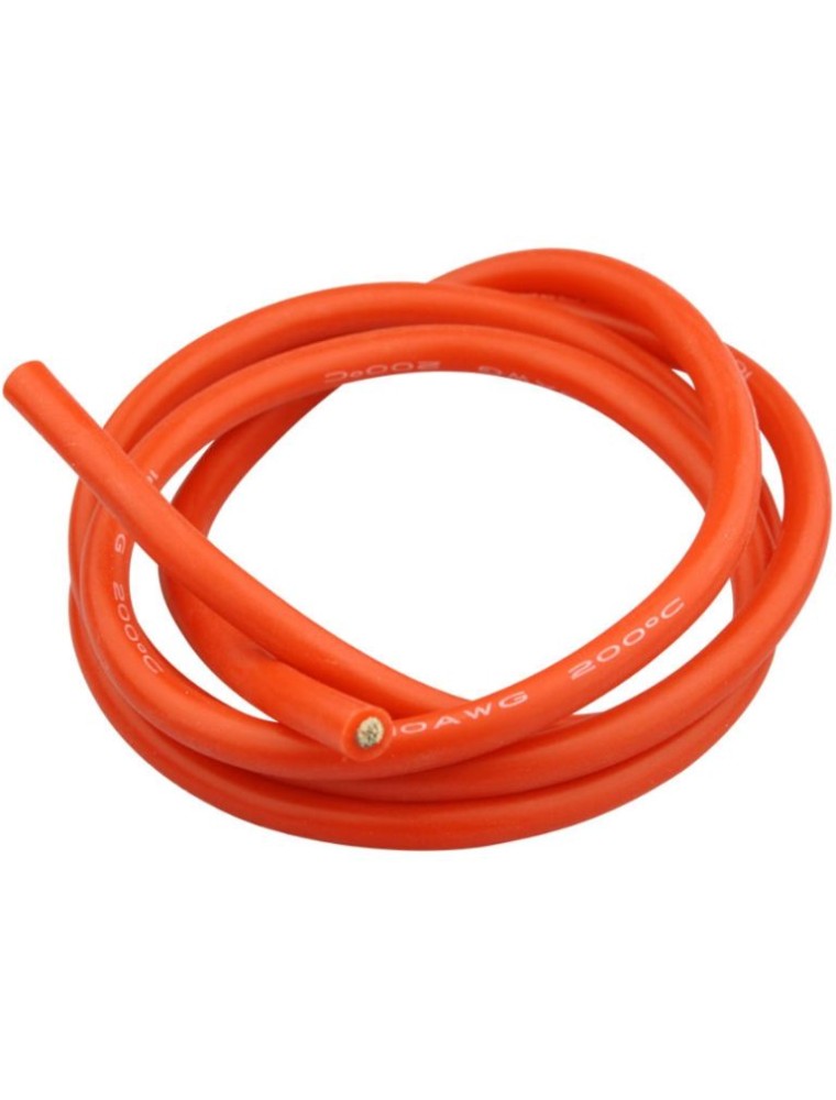 Yuki Model - CAVO AL SILICONE ROSSO    6mmq 10AWG LUNGO 1mt