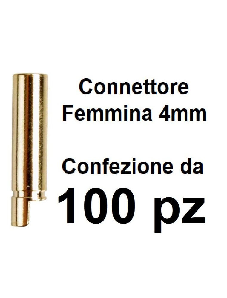 Yuki Model - Connettori dorati femmine 4mm 100pz