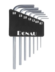 DONAU - Serie di chiavi a brugola 7pz  0,7  0,9  1,3  1,5 2  2,5 3 mm