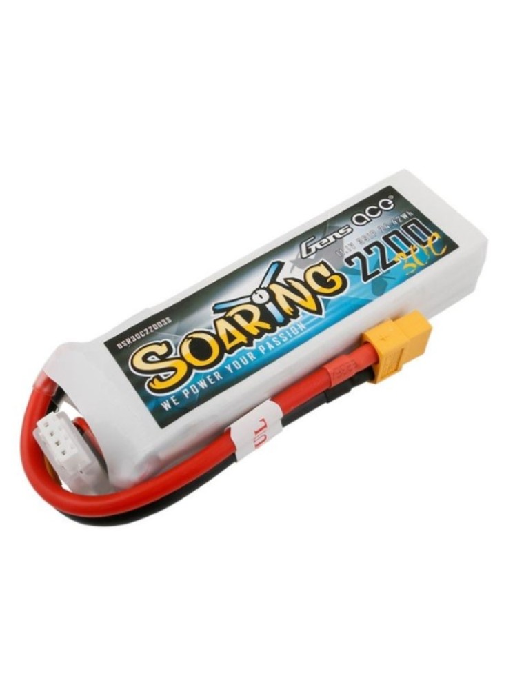 GENS ACE - LiPo Soaring 11,1v 2200mAh 30C 3S1P XT60 G-Tech