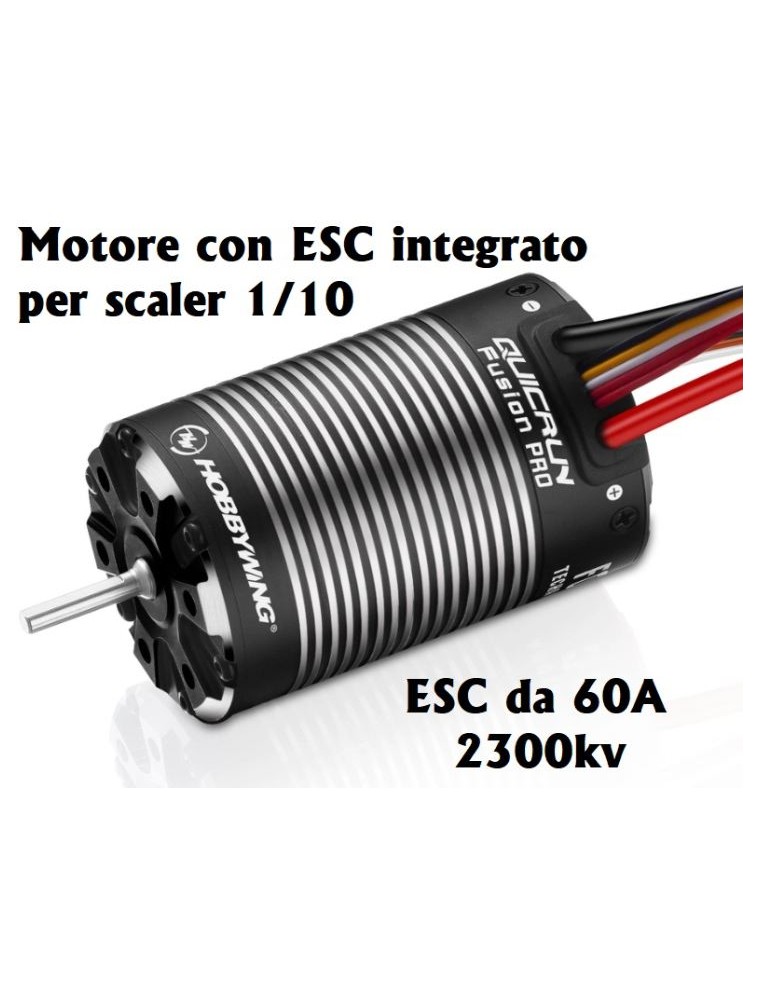 Hobbywing - Quicrun Fusion Pro 2300kv motore + ESC integrato per scaler lungo 58mm